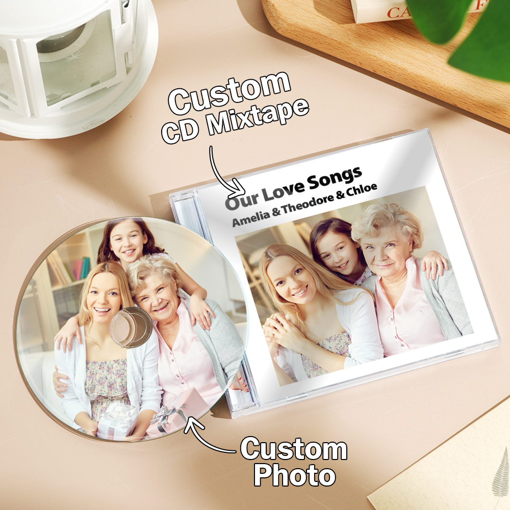 Custom CD Mixtape 5/16 Songs | Personalized Custom CD Album, Valentines, Anniversary Wedding Gift