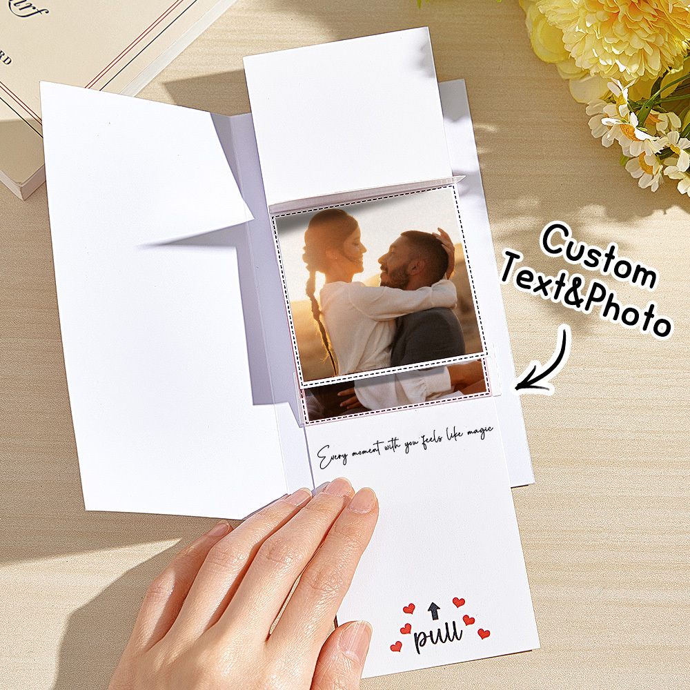 Personalized Waterfall Photo Card Customizable Gift for Birthdays, Anniversaries, and Special Occasions