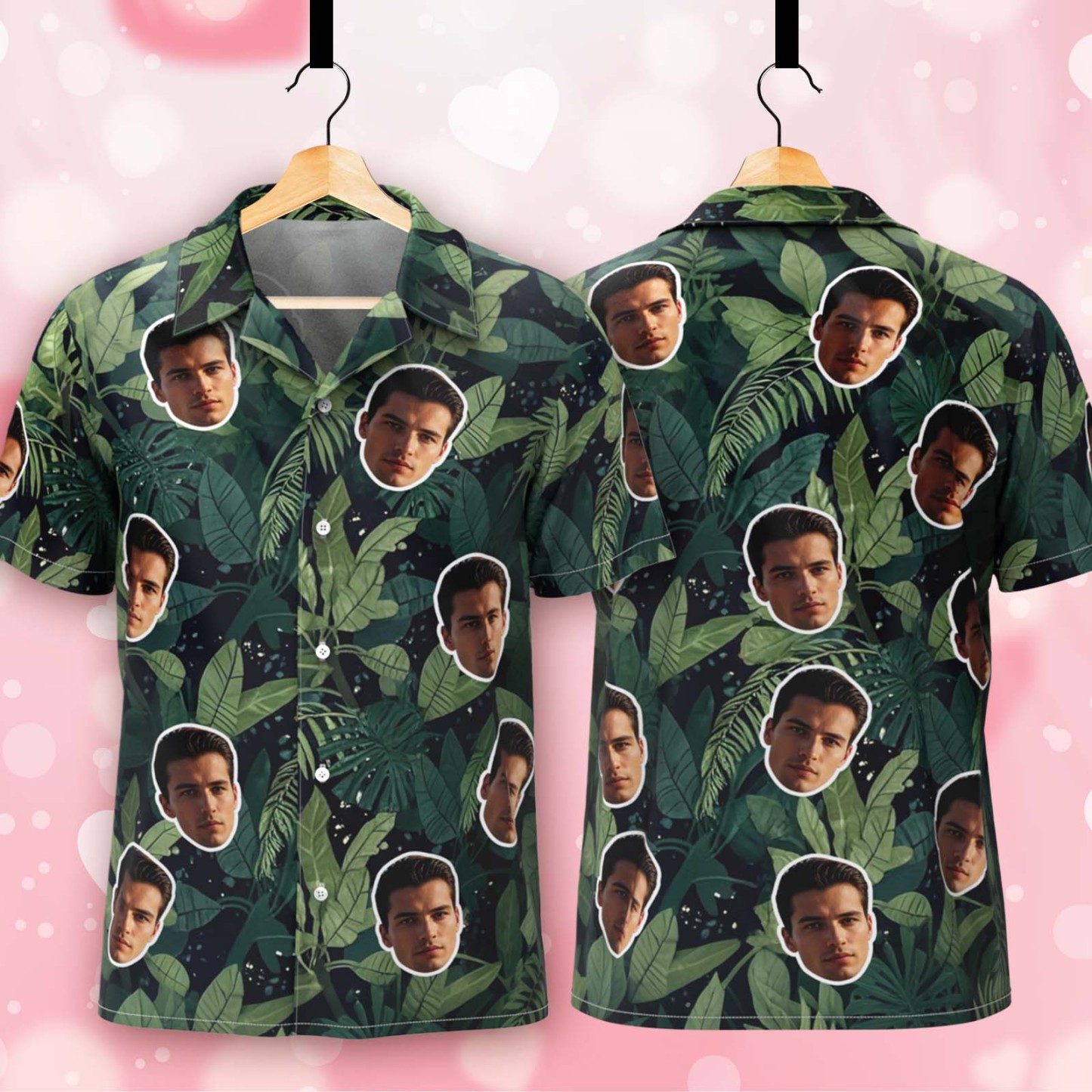 Custom Face Hawaiian Shirt Personalized Photo Hawaiian Shirt Bachelor Party Shirts Anniversary Vacation Trip Father's Day Gift