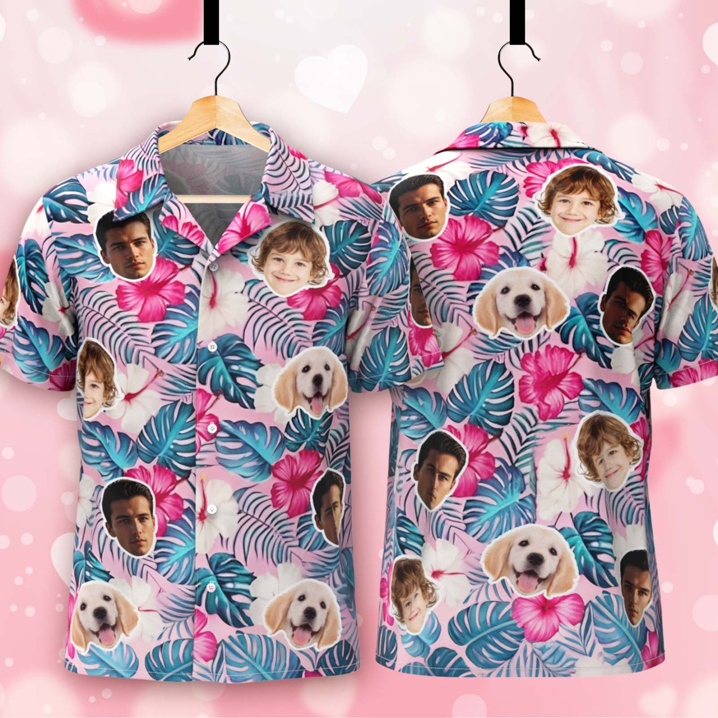 Custom Face Hawaiian Shirt Personalized Photo Hawaiian Shirt Bachelor Party Shirts Anniversary Vacation Trip Father's Day Gift