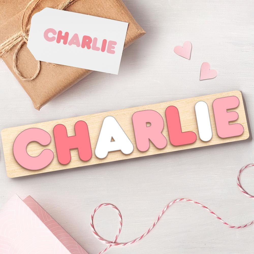Custom Wooden Name Puzzle Wooden Toy Custom Your Name Gifts for 1st Birthday Gift Baby Girl