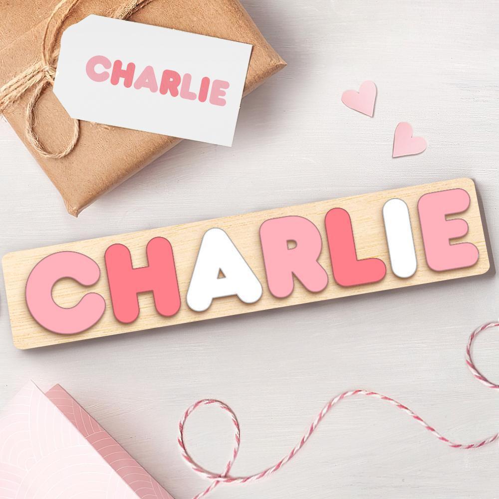 Custom Name Puzzle Wooden Toy Custom Your Name Gifts for 1st Birthday Gift Baby Girl