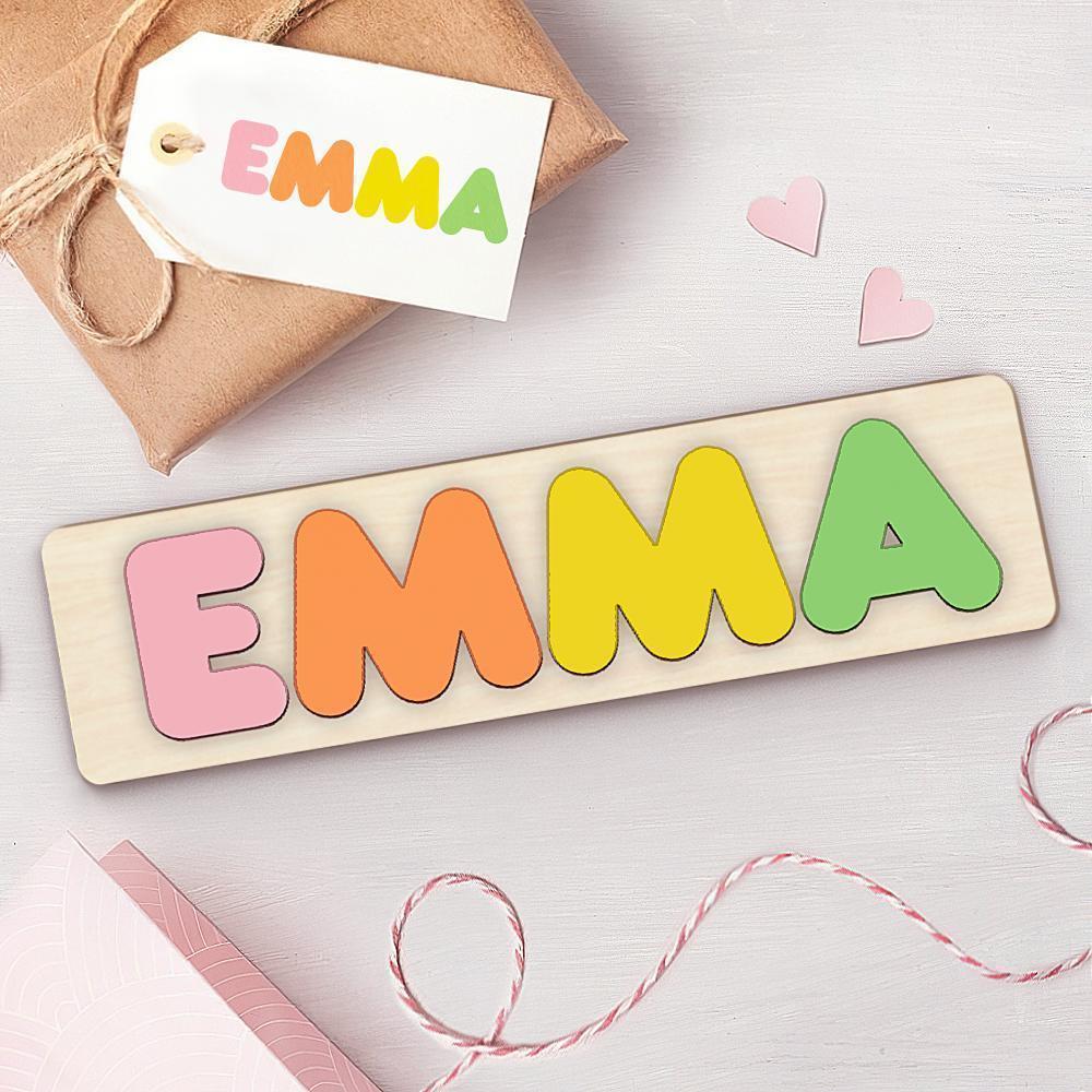 Custom Wooden Name Puzzle Wooden Toy Custom Your Name Gifts for 1st Birthday Gift Baby Girl