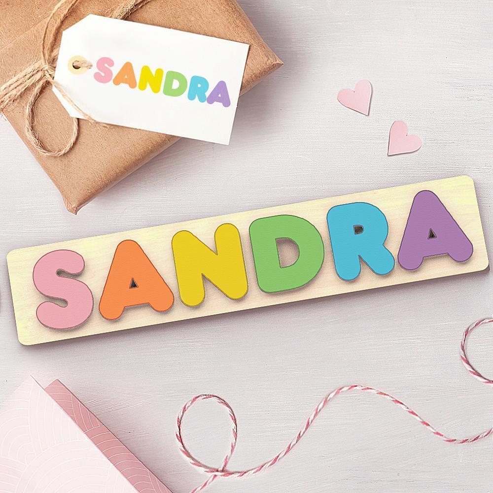 Name Puzzle Wooden Custom Jigsaw Puzzle 1st Birthday Gifts Baby Girl