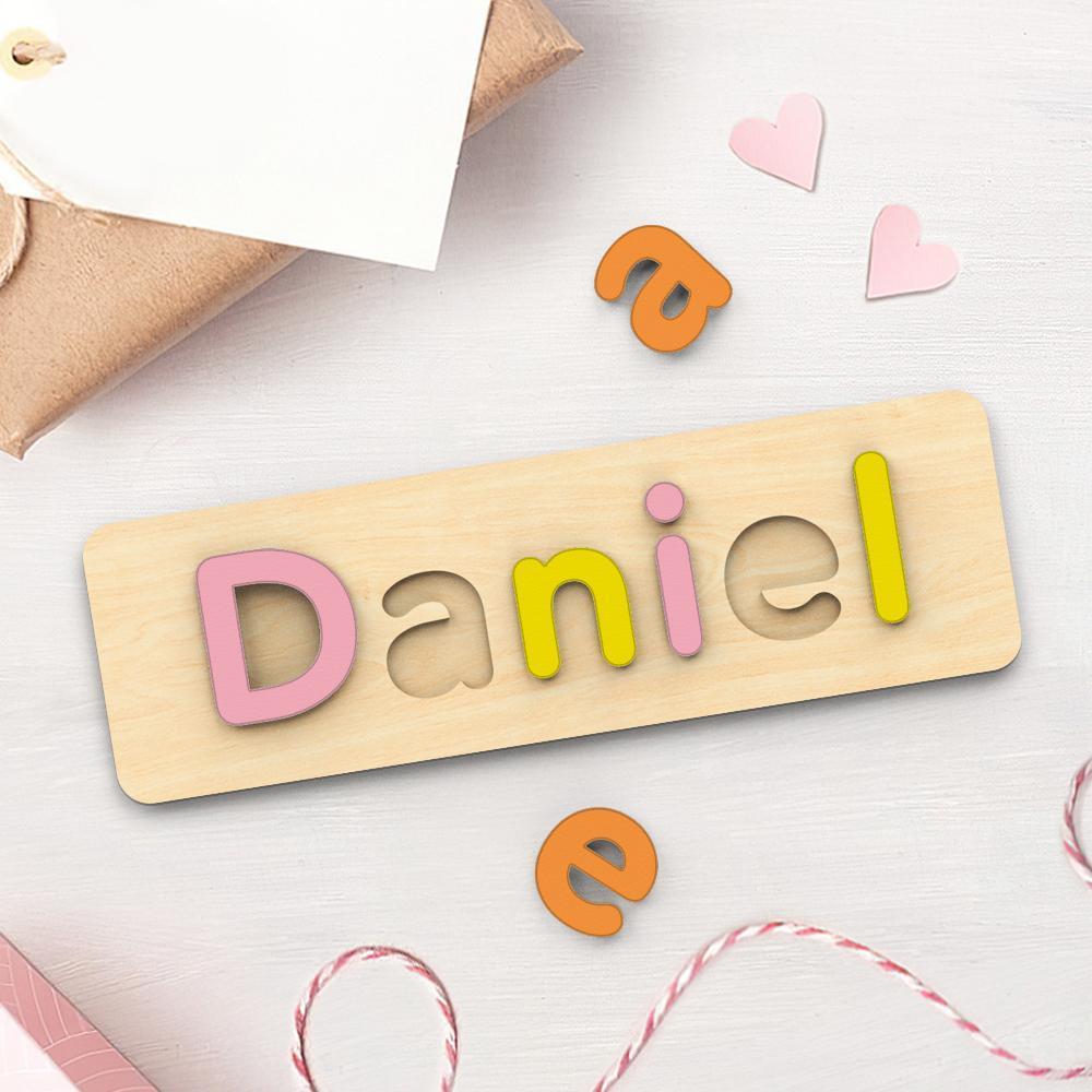 Custom Name Puzzle Custom Your Name Wooden Toy Gifts for Newborn Baby