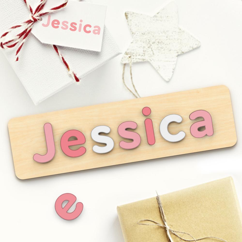 Custom Name Puzzle Custom Your Name Wooden Toy Gifts for Newborn Baby