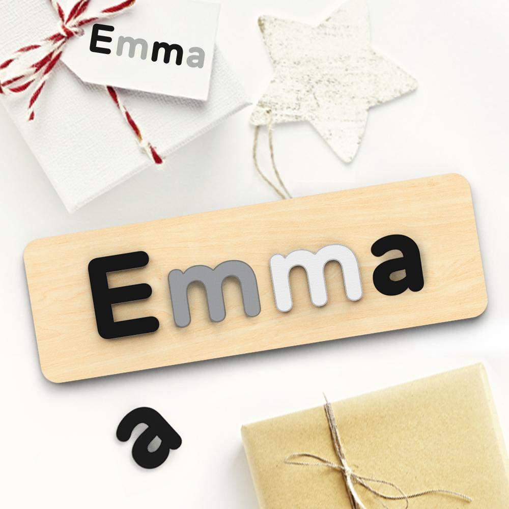 Custom Wooden Name Puzzle Personalised Your Name Educational Gifts for Toddlers