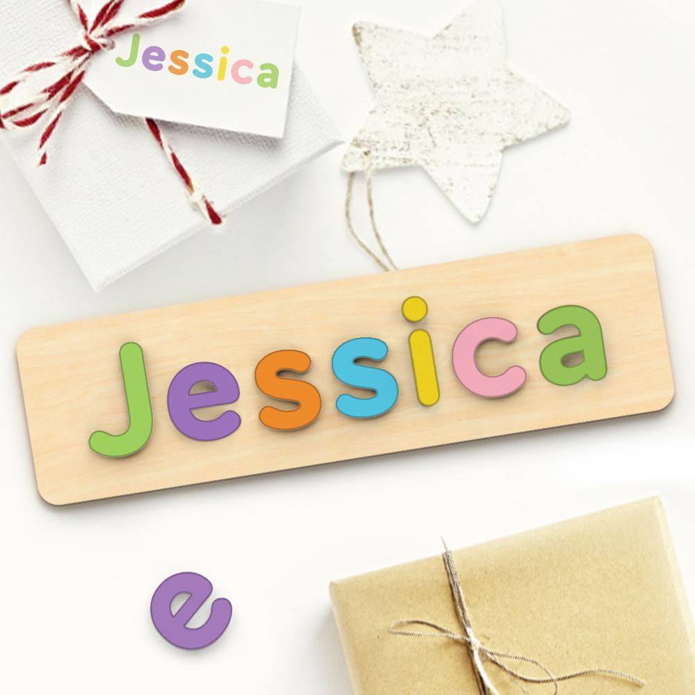 Custom Wooden Name Puzzle Personalised  Name Puzzle Toy 1st Birthday Gift for Toddler