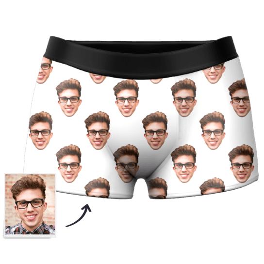 Men's Custom Colorful Face Boxer Shorts 3D Online Preview