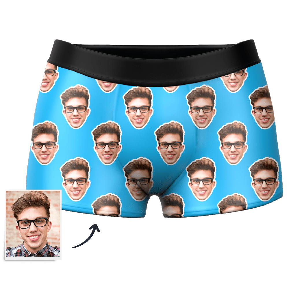 Men's Custom Colorful Face Boxer Shorts 3D Online Preview