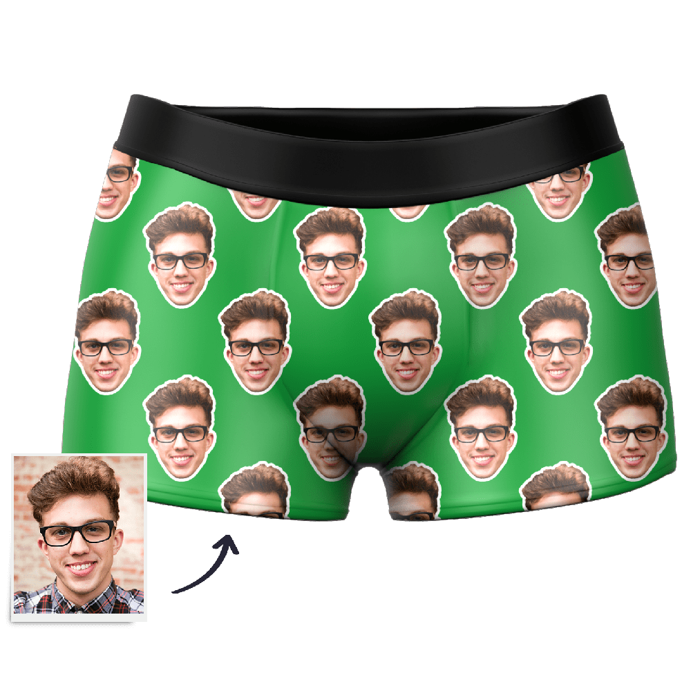 Men's Custom Colorful Face Boxer Shorts 3D Online Preview