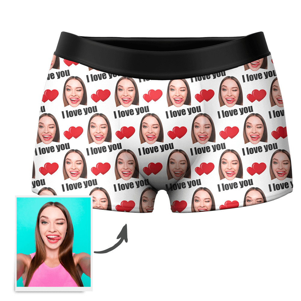 Custom Love Boxer Gifts for Husband Shorts 3D Online Preview