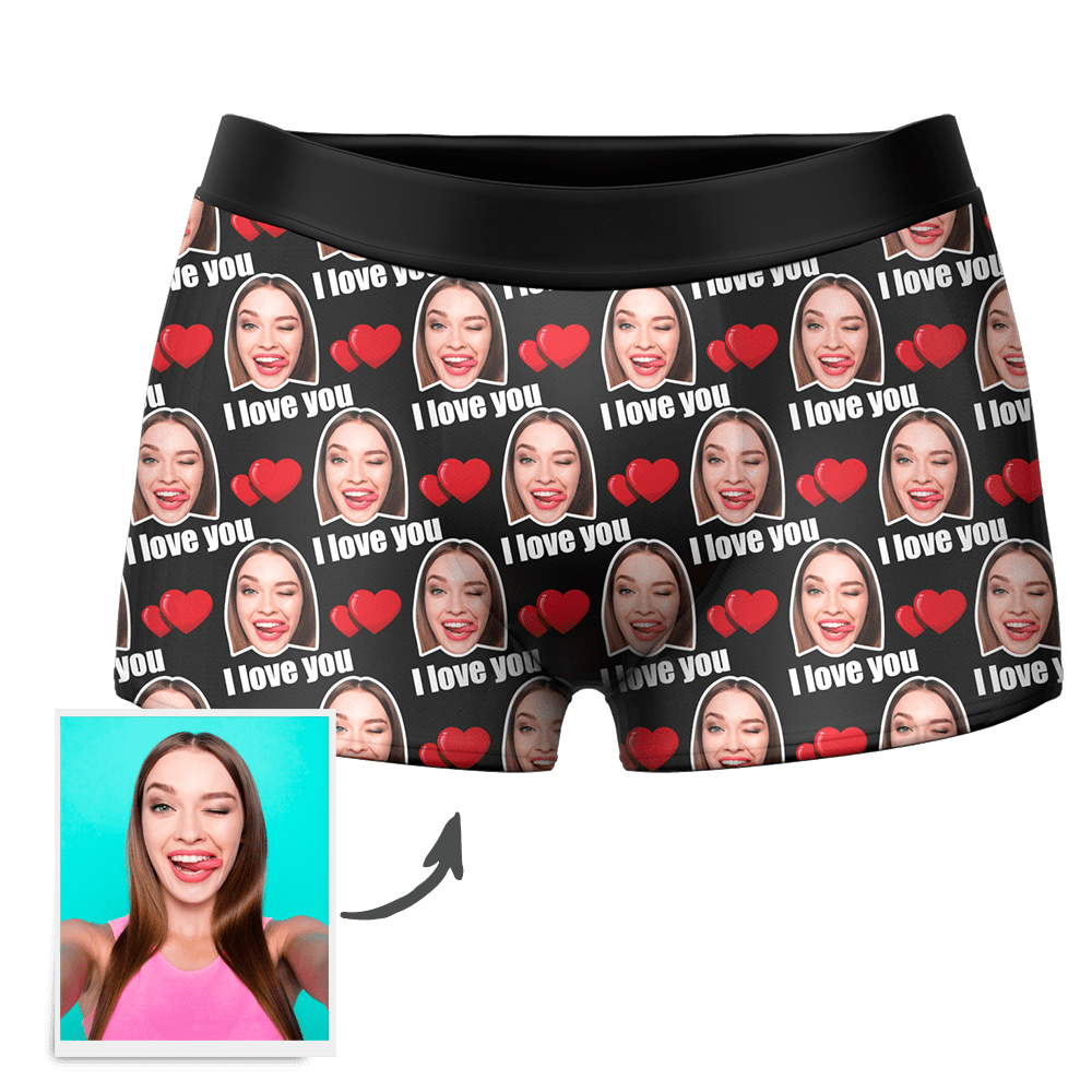 Custom Love Boxer Gifts for Husband Shorts 3D Online Preview