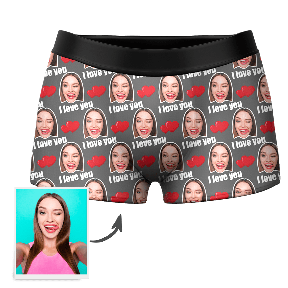 Couple Men's Custom Love Boxer Shorts Gifts For Him Couple Boxers