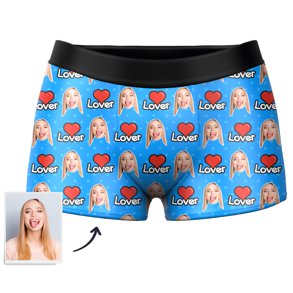 Custom Face Colorful Boxer 3D Online Preview Anniversary Gifts for Him
