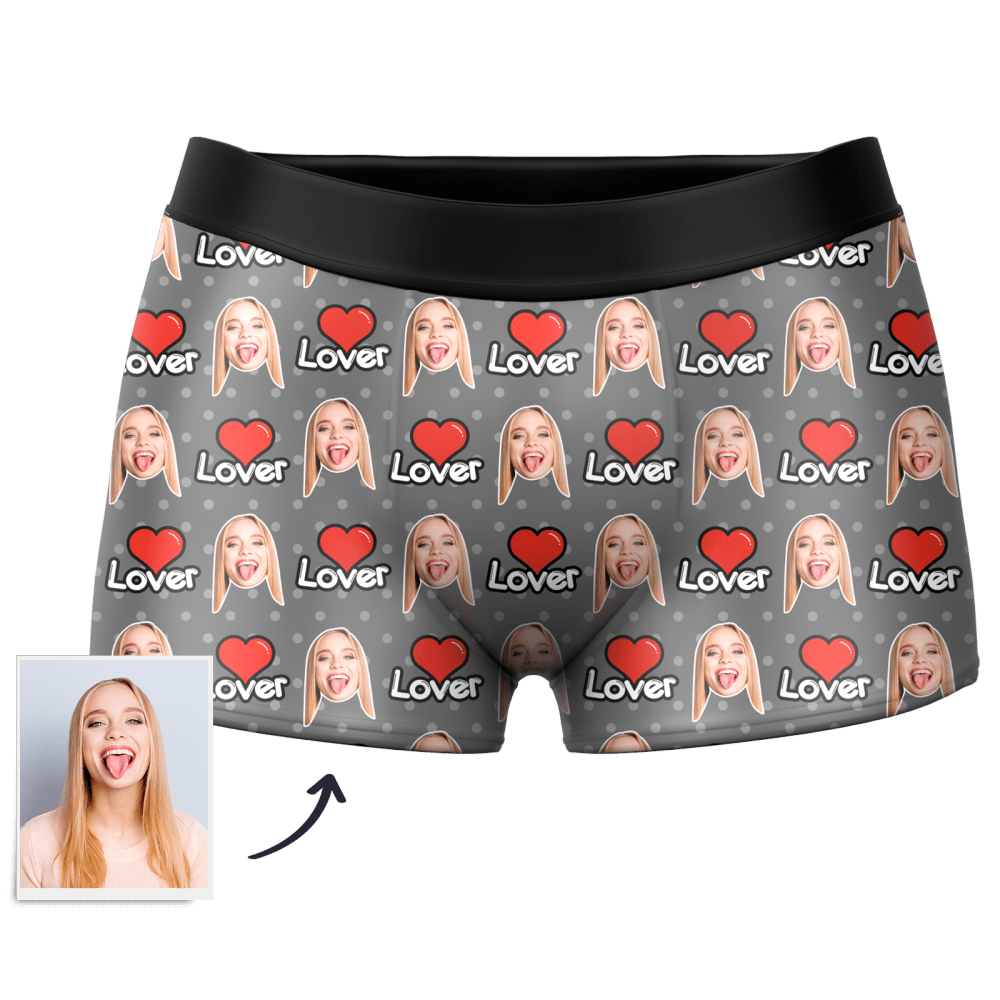 Custom Face Colorful Boxer 3D Online Preview Anniversary Gifts for Him