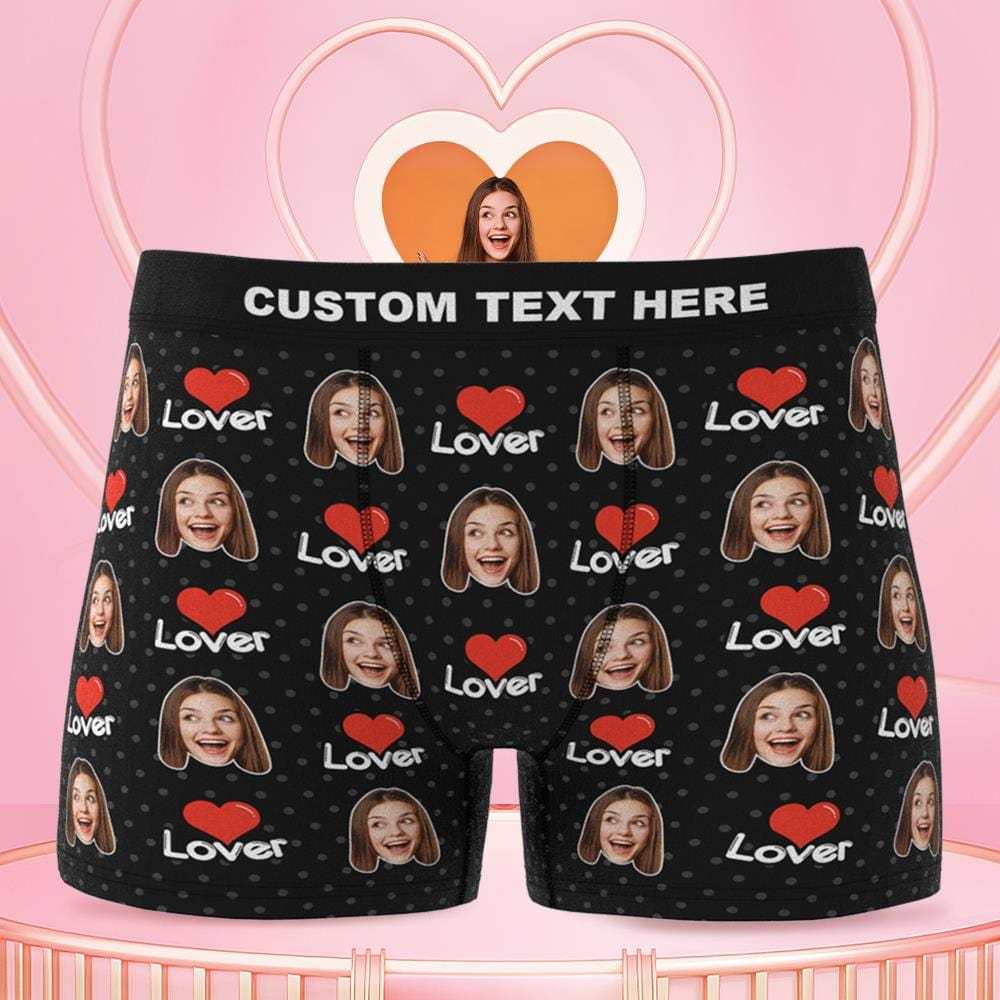 Men's Custom Face Colorful Boxer-Lover XS/S/M/L/XL/XXL/XXXL Size&Multiple Colour Available