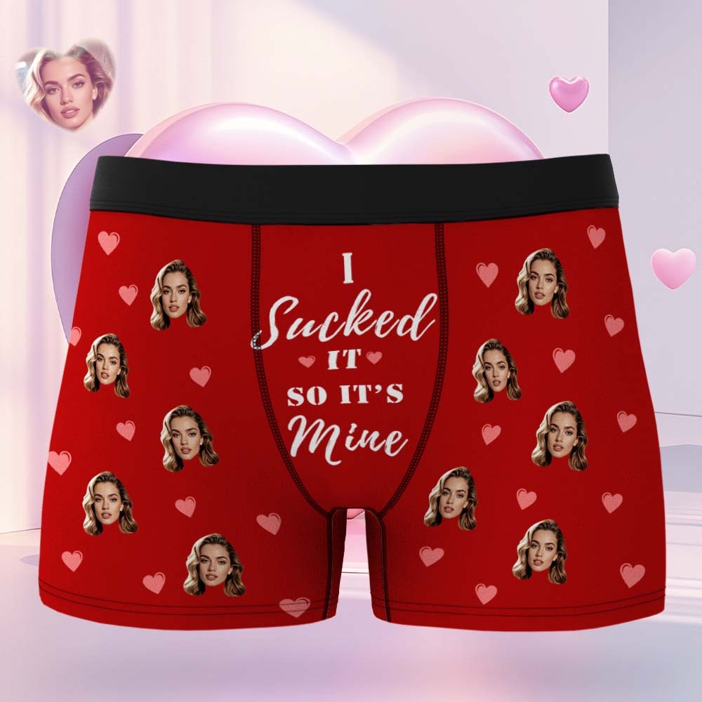 Personalized Face Boxers Custom Photo Underwear 3D Online Preview Valentine's Day Gift For Men