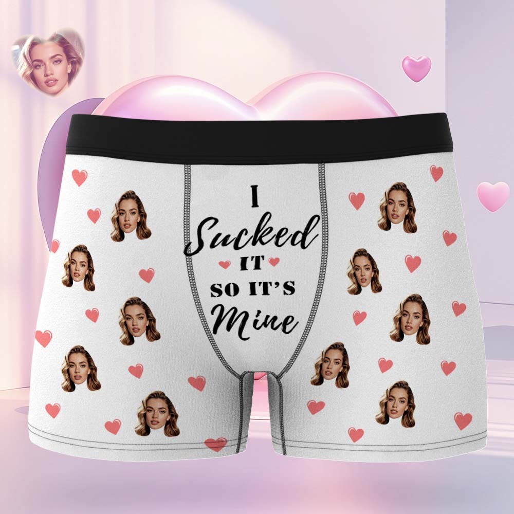 Personalized Face Boxers Custom Photo Underwear 3D Online Preview Valentine's Day Gift For Men