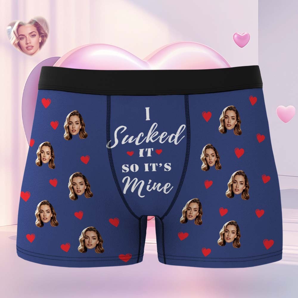Personalized Face Boxers Custom Photo Underwear 3D Online Preview Valentine's Day Gift For Men