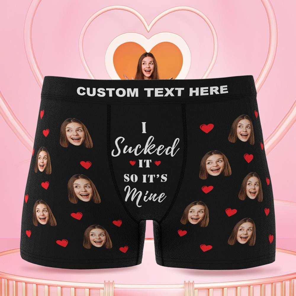 Personalized Face Boxers Custom Photo Underwear 3D Online Preview Gift For Men