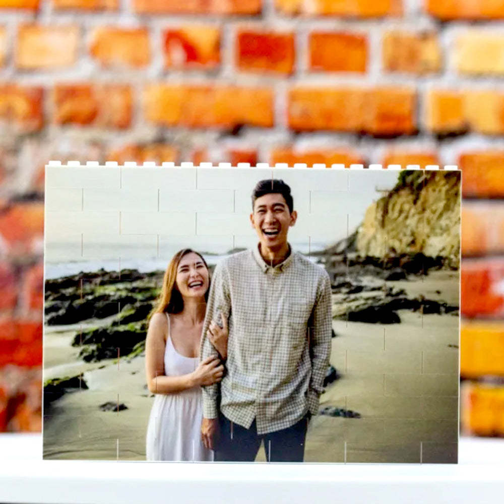 Music Code Personalized Building Brick Photo Block Frame - CustWit