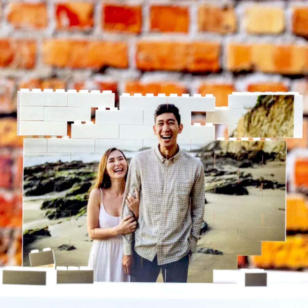 Music Code Personalized Building Brick Photo Block Frame - CustWit