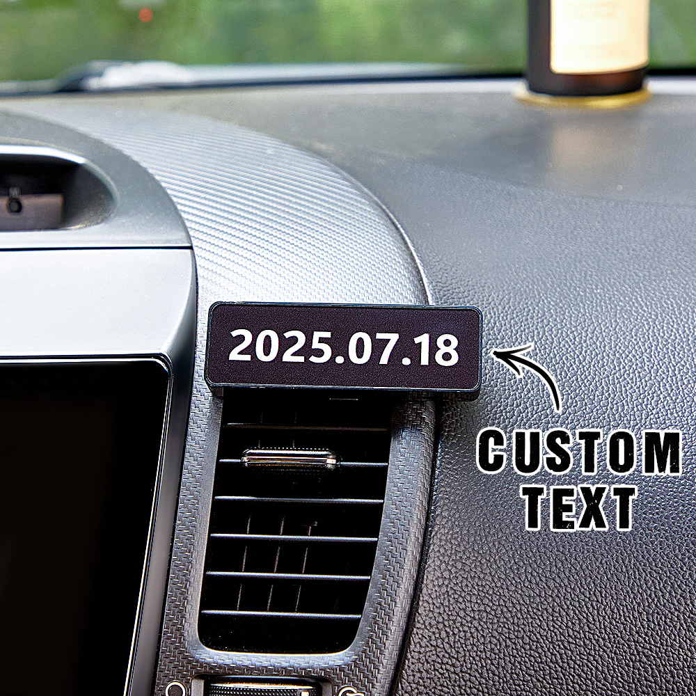 Personalized Car Air Freshener with LED Light – Custom Name Aromatherapy Perfume Unique Car Gift for Him or Her