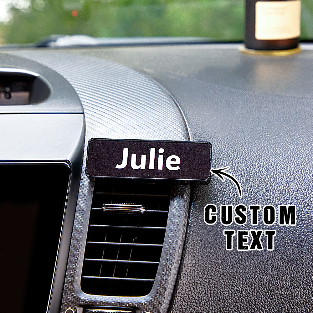 Personalized Car Air Freshener with LED Light – Custom Name Aromatherapy Perfume Unique Car Gift for Him or Her