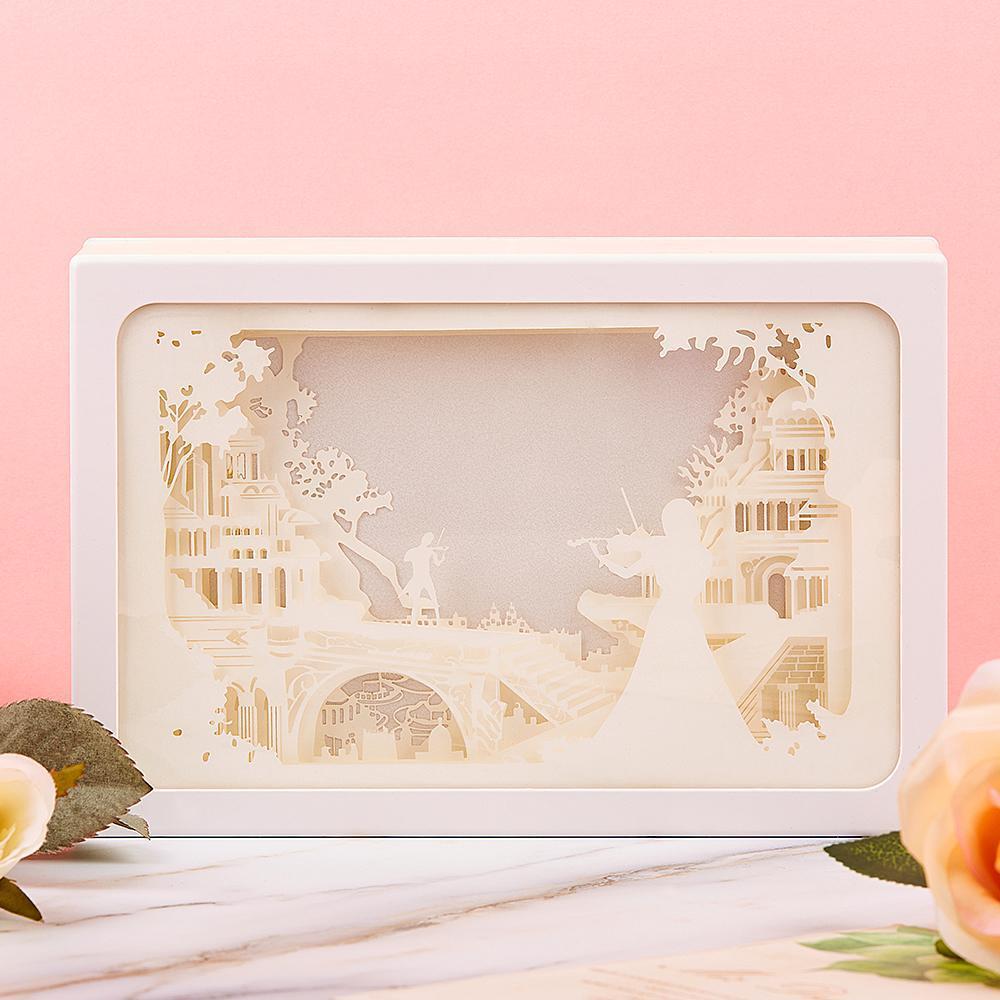 3D Paper Cut Light Horizontal Box Valentine's Day Gifts