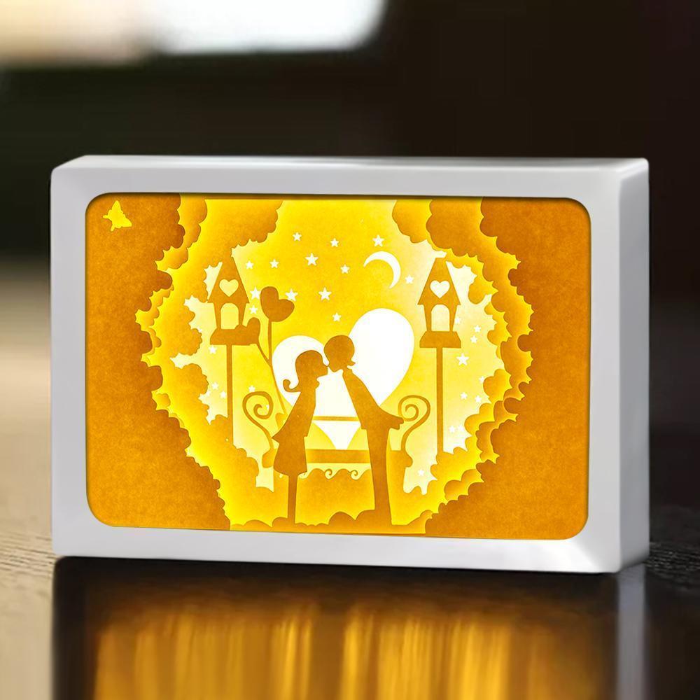 3D Led Lamp Paper Cut Night Light Valentine's Day Gifts