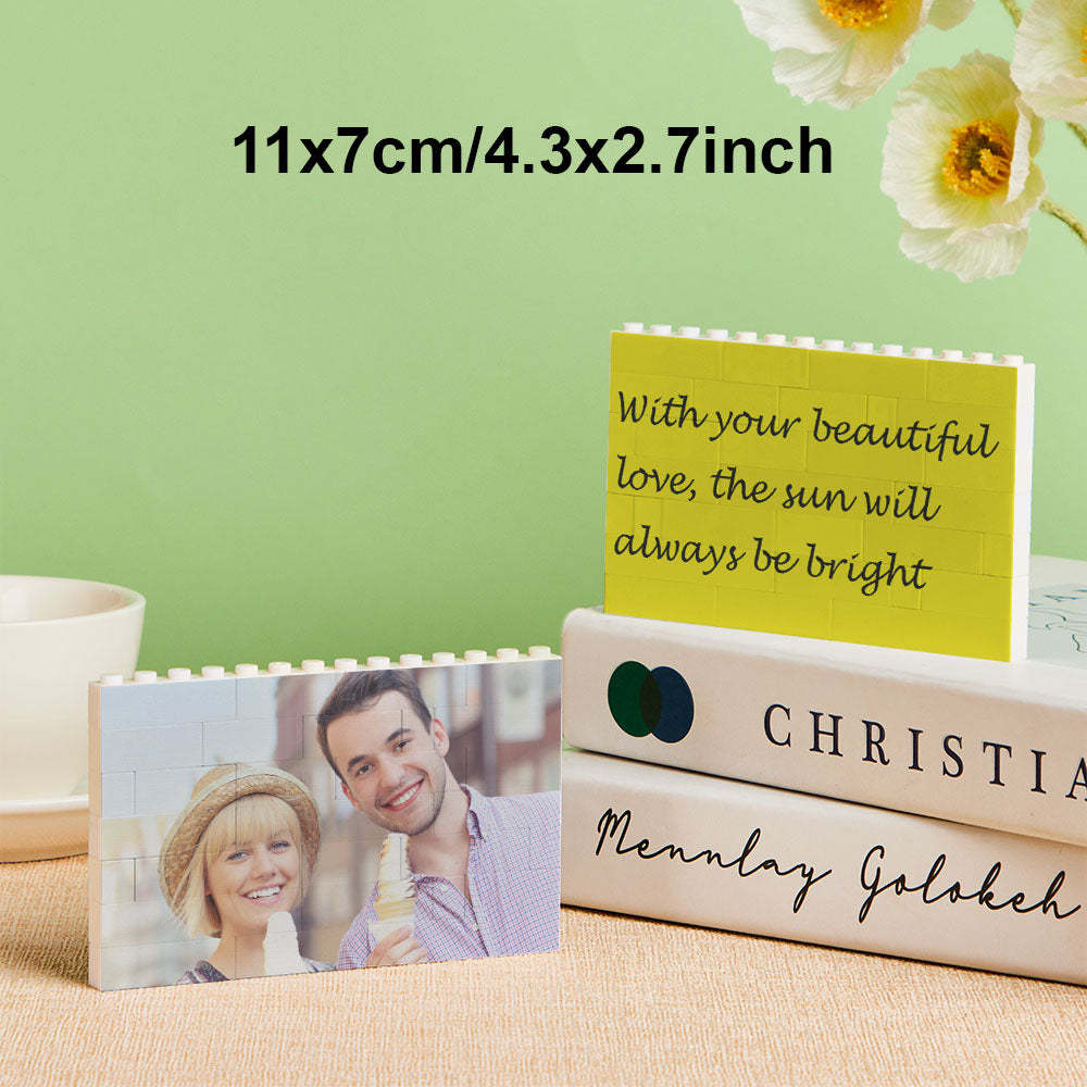 Custom Photo Building Brick Personalized Music Code Block Heart Shaped Photo Block Gifts for Her - CustWit
