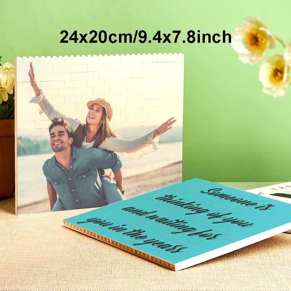 Custom Photo Building Brick Personalized Music Code Block Heart Shaped Photo Block Gifts for Her - CustWit