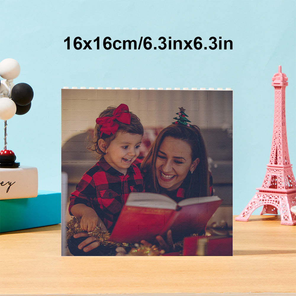 Custom Photo Building Brick Personalized Music Code Block Heart Shaped Photo Block Gifts for Her - CustWit