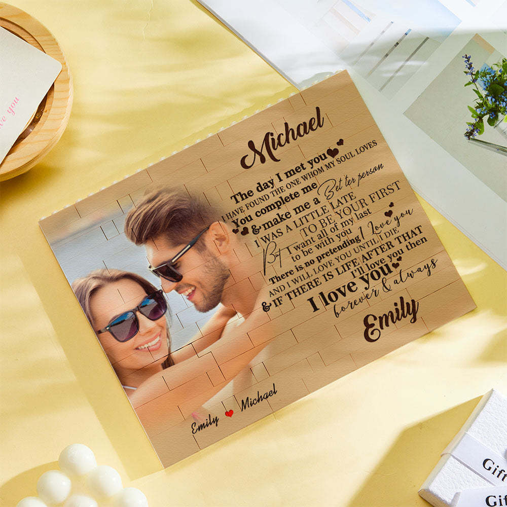 Personalized Photo Building Block Brick You Complete Me - CustWit