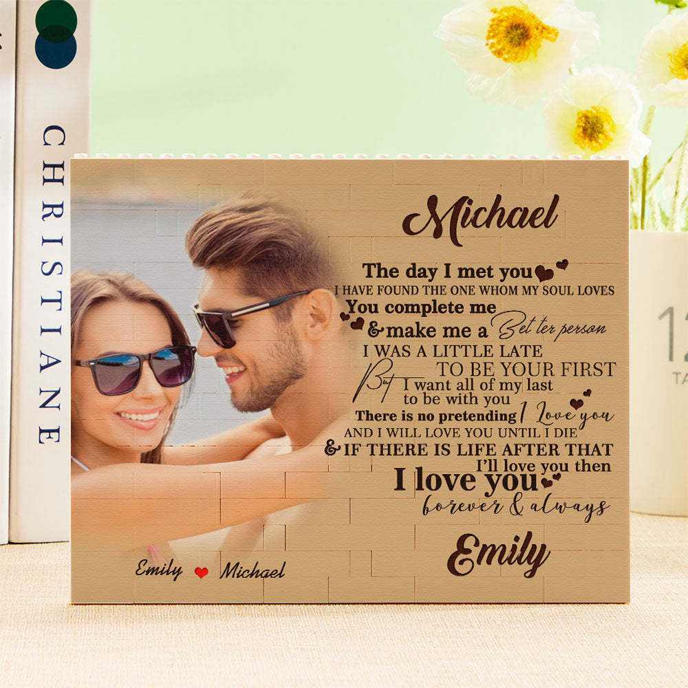 Personalized Photo Building Block Brick You Complete Me - CustWit