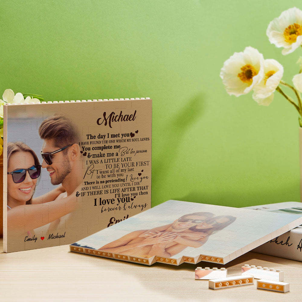 Personalized Photo Building Block Brick You Complete Me - CustWit