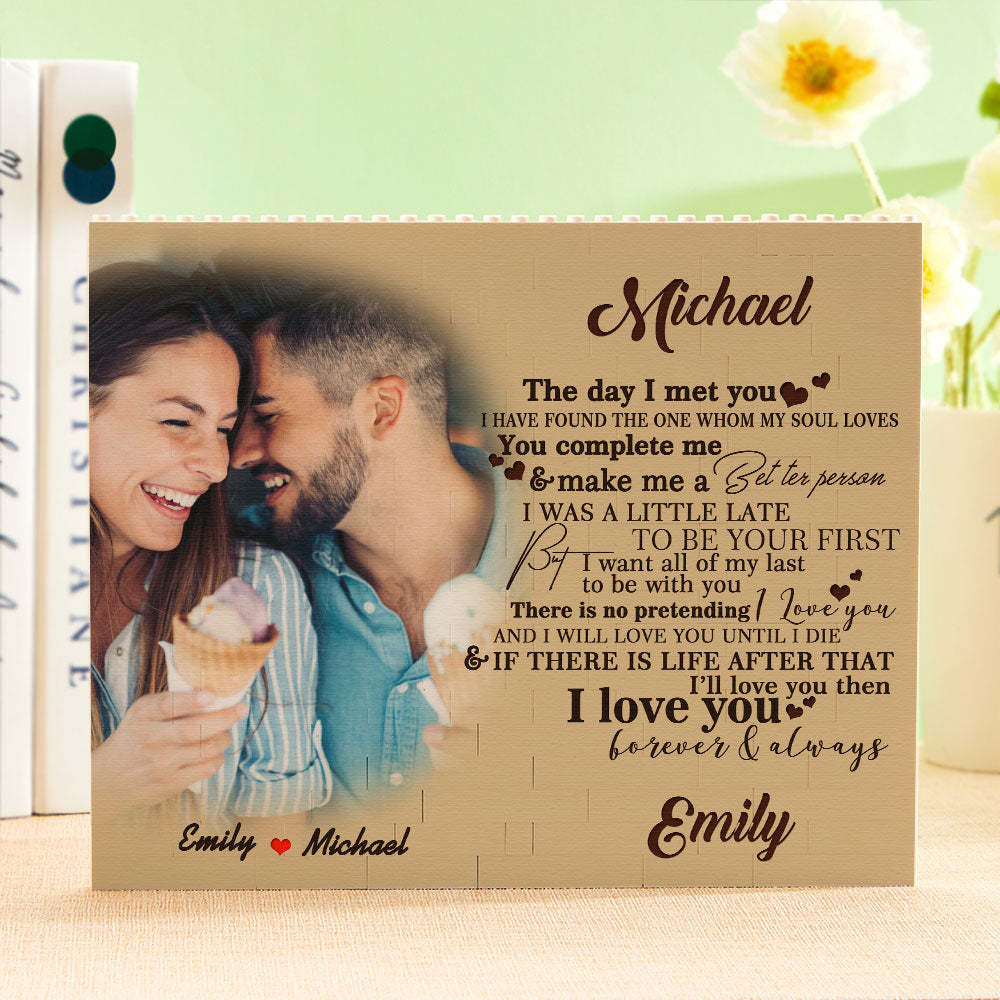 Personalized Photo Building Block Brick You Complete Me - CustWit