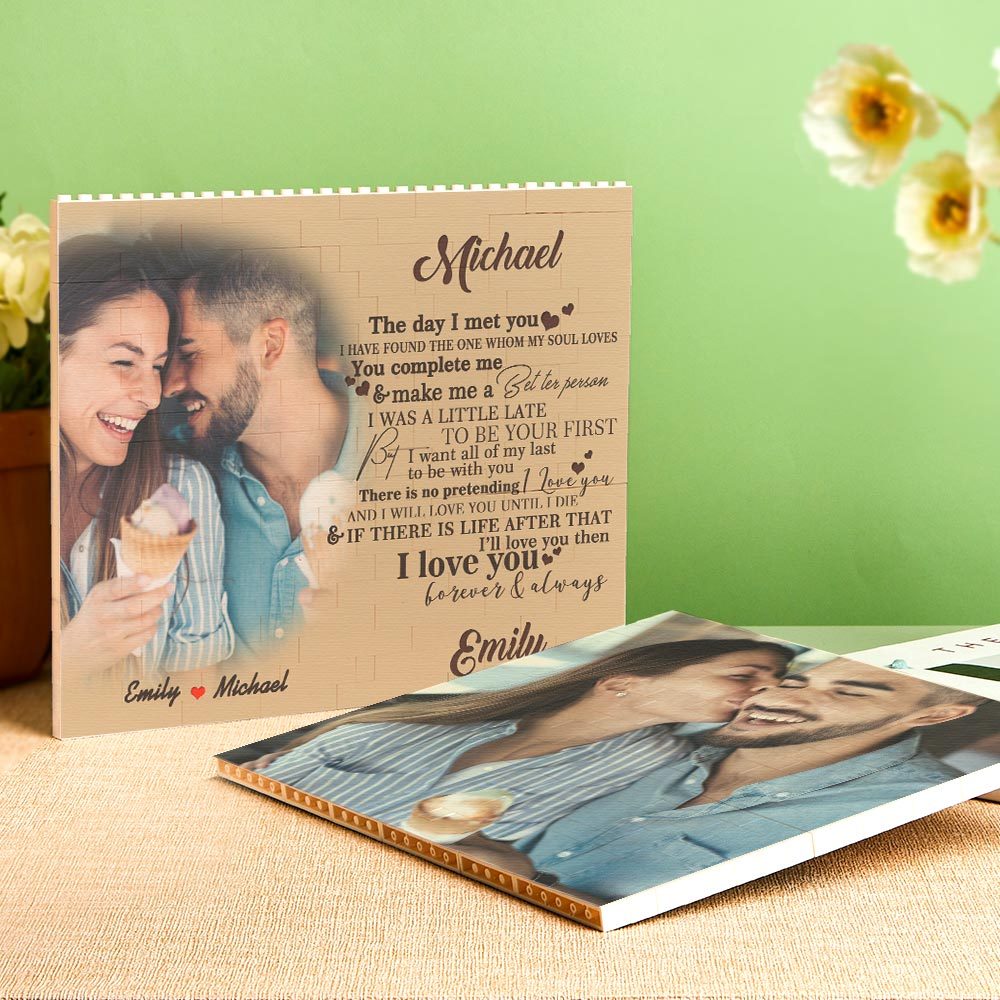 Personalized Photo Building Block Brick You Complete Me - CustWit