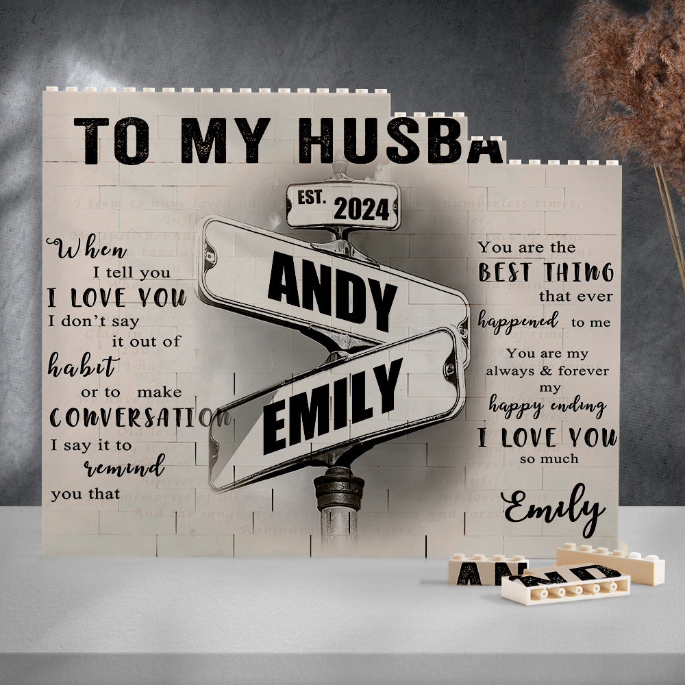 Custom Photo Building Block Brick To My Husband
