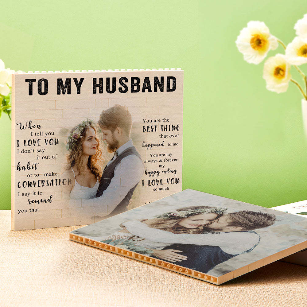 Custom Photo Building Block Brick To My Husband - CustWit