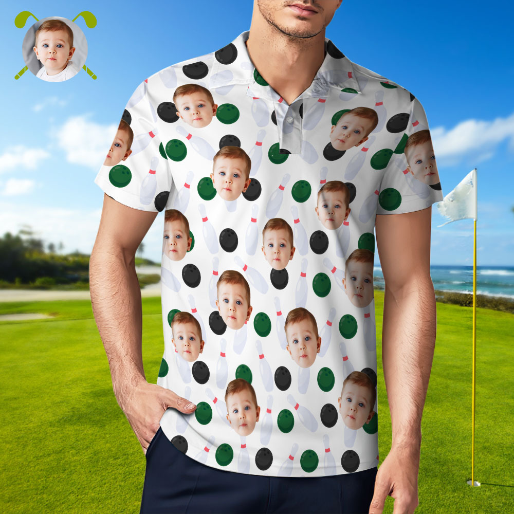 Personalized Bowling polo Shirt,Custom photo Bowler Shirt,Matching Bowling Team Shirt,Bowling Lover Gift,Personalize Short Sleeve polo Shirt