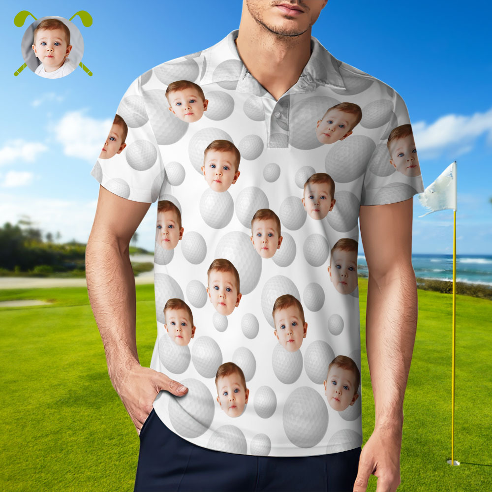 Custom Face Polo Shirt for Golfer,Face on shirt gifts for husband,Personalized Short Sleeve Golf Shirt,Custom Polo for Golfer, Valentine Day