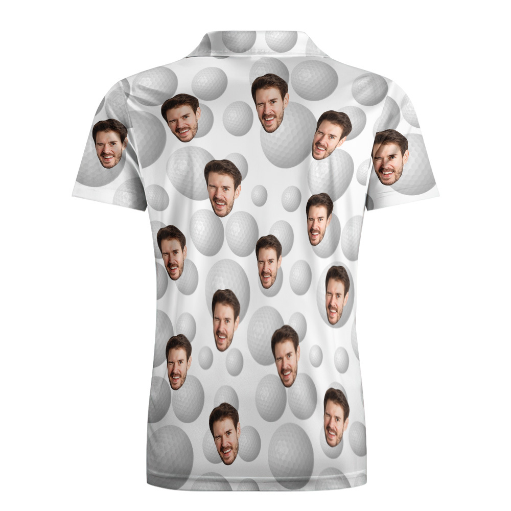 Custom Face Polo Shirt for Golfer,Face on shirt gifts for husband,Personalized Short Sleeve Golf Shirt,Custom Polo for Golfer, Valentine Day