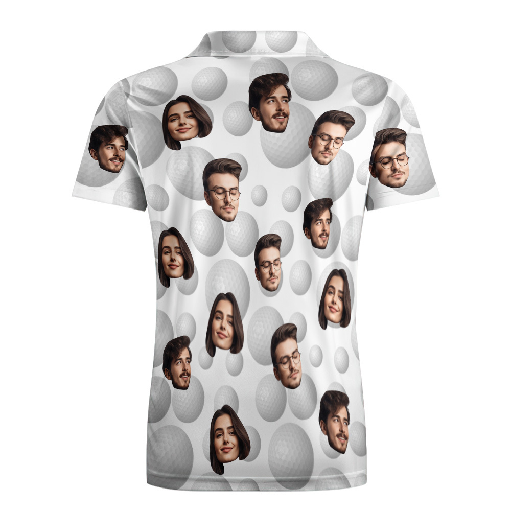 Custom Face Polo Shirt for Golfer,Face on shirt gifts for husband,Personalized Short Sleeve Golf Shirt,Custom Polo for Golfer, Valentine Day