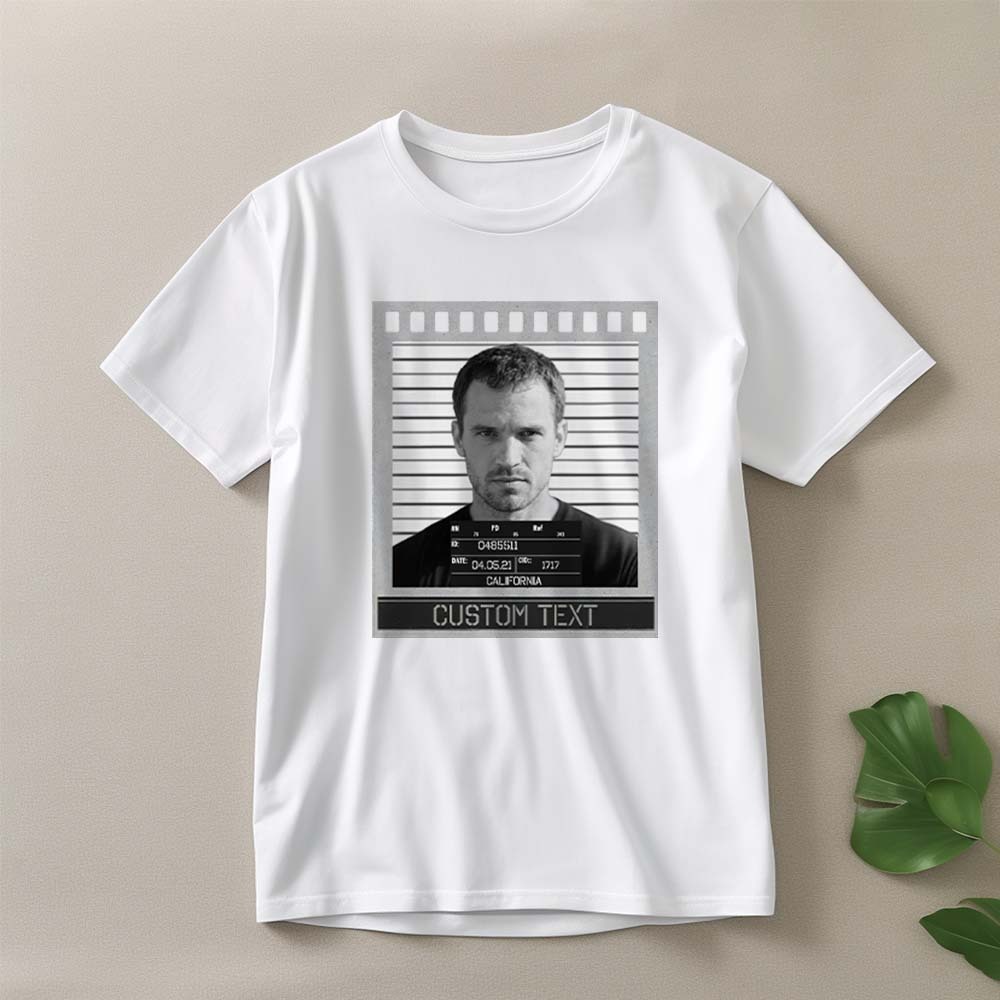 Custom Mugshot Shirt, Mugshot Tshirt, Custom Photo Shirt, Personalized Birthday Shirt Unisex, Personalized Shirts, Bachelorette Party Gift, Custom Shirt