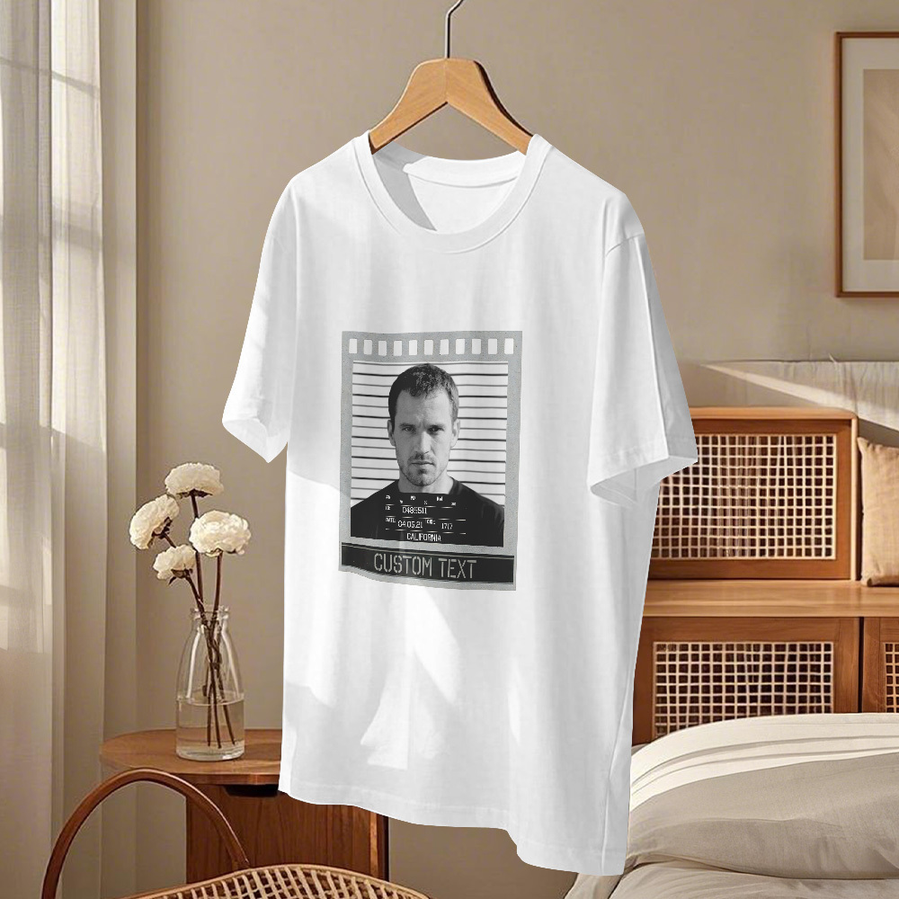 Custom Mugshot Shirt, Mugshot Tshirt, Custom Photo Shirt, Personalized Birthday Shirt Unisex, Personalized Shirts, Bachelorette Party Gift, Custom Shirt
