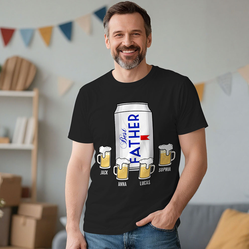 Personalized Dad Needs A Cold Beer T-shirt Gift For Best Dad Father's Day Gift