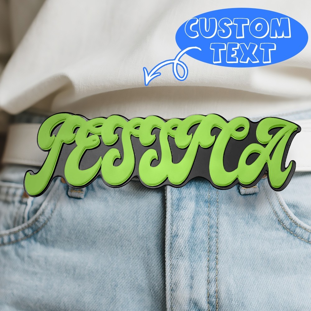 Custom Nameplate Belt Buckle Personalized Belt Clasp Impressive Belt Clip