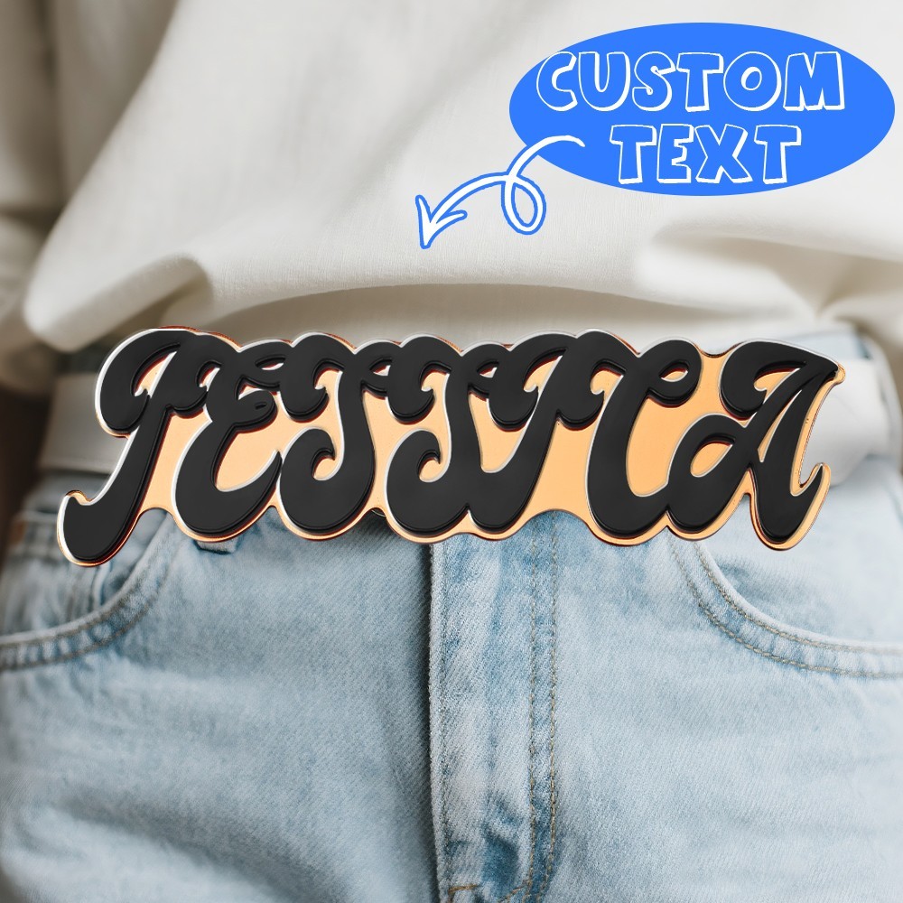 Custom Nameplate Belt Buckle Personalized Belt Clasp Impressive Belt Clip